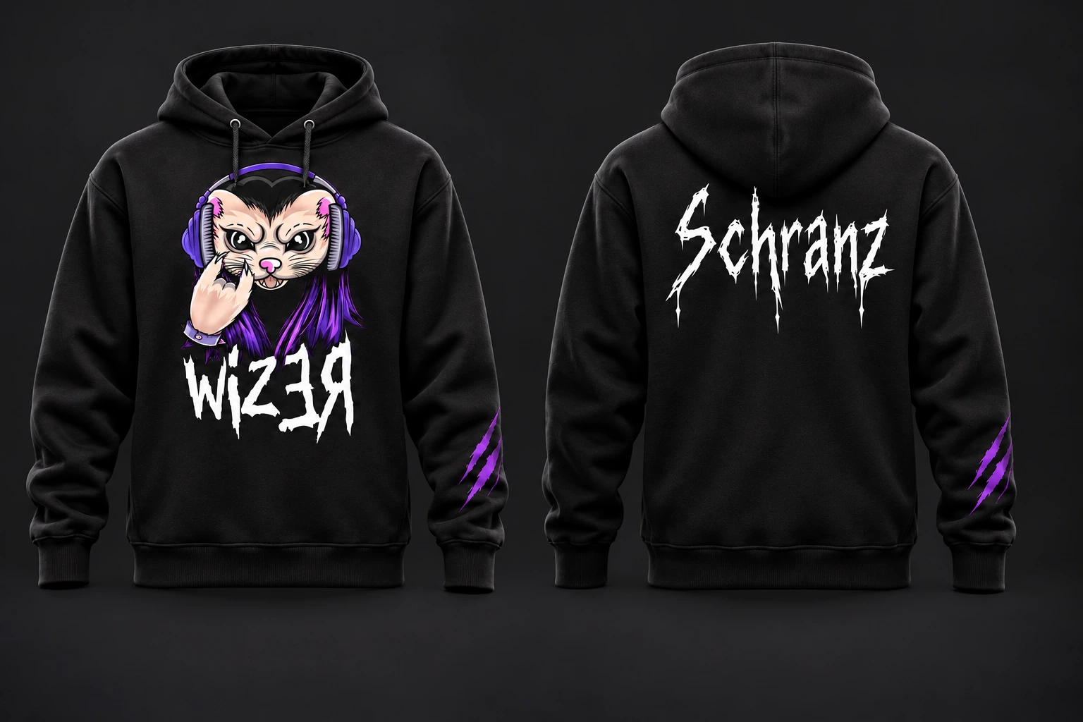 Hoodie Frontline · Negro